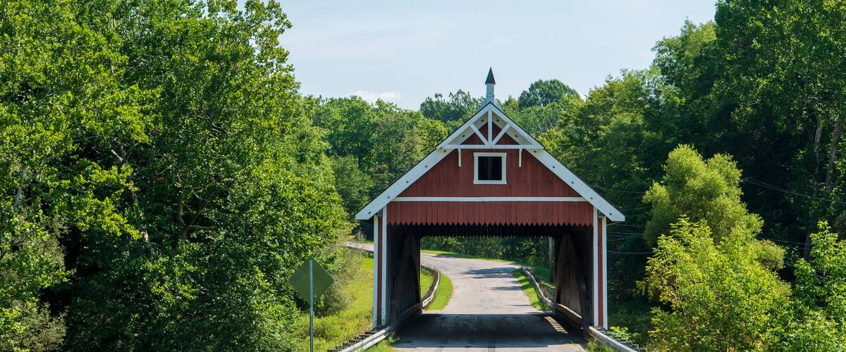 Netcher Road Covered Bridge in Ashtabula County, Ohio
