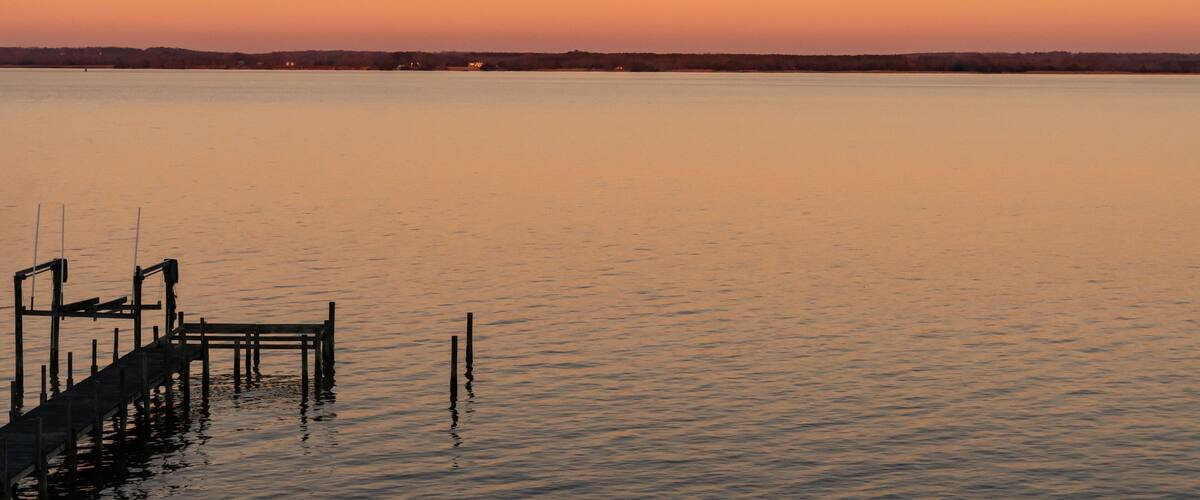 Golden hour on the Rappahannock River in Virginia