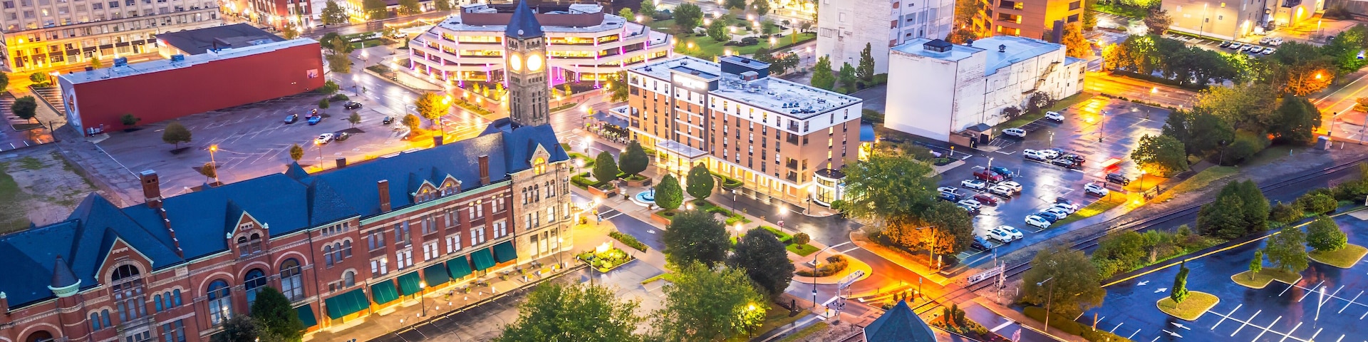 Springfield, Ohio, USA Town at Blue Hour 65