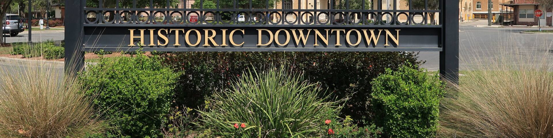 Gateway to historic downtown Lake City, Columbia County, Florida.