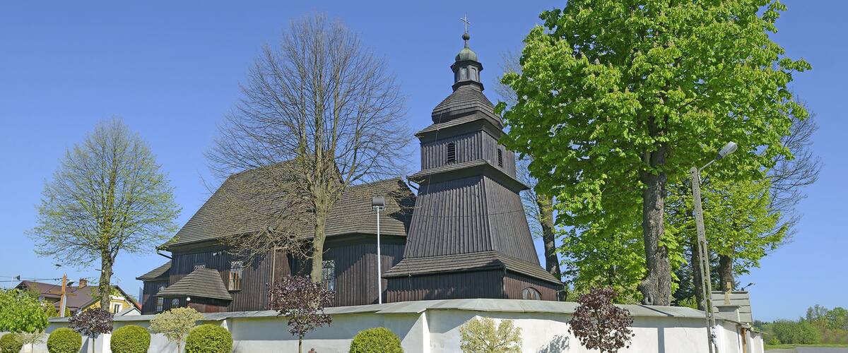 Wooden Saint Erasmus Church of Barwald Dolny. Barwald Dolny is a village in the administrative district of Gmina Wadowice, within Wadowice County, Lesser Poland Voivodeship, in southern Poland