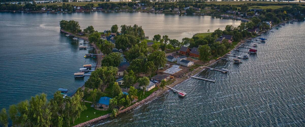 Aerial View of Lake Madison, South Dakota