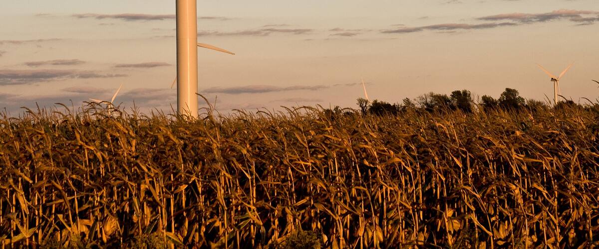 Wind turbine in Tuscola County, Michigan