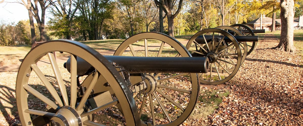 Civil War Cannon at the Battle of Franklin, Tennessee Site