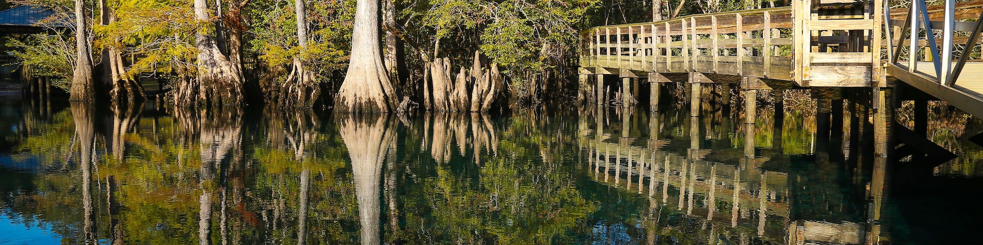 MORRISON SPRINGS, FLORIDA, UNITED STATES - Oct 19, 2018: Morrison Springs Park deck