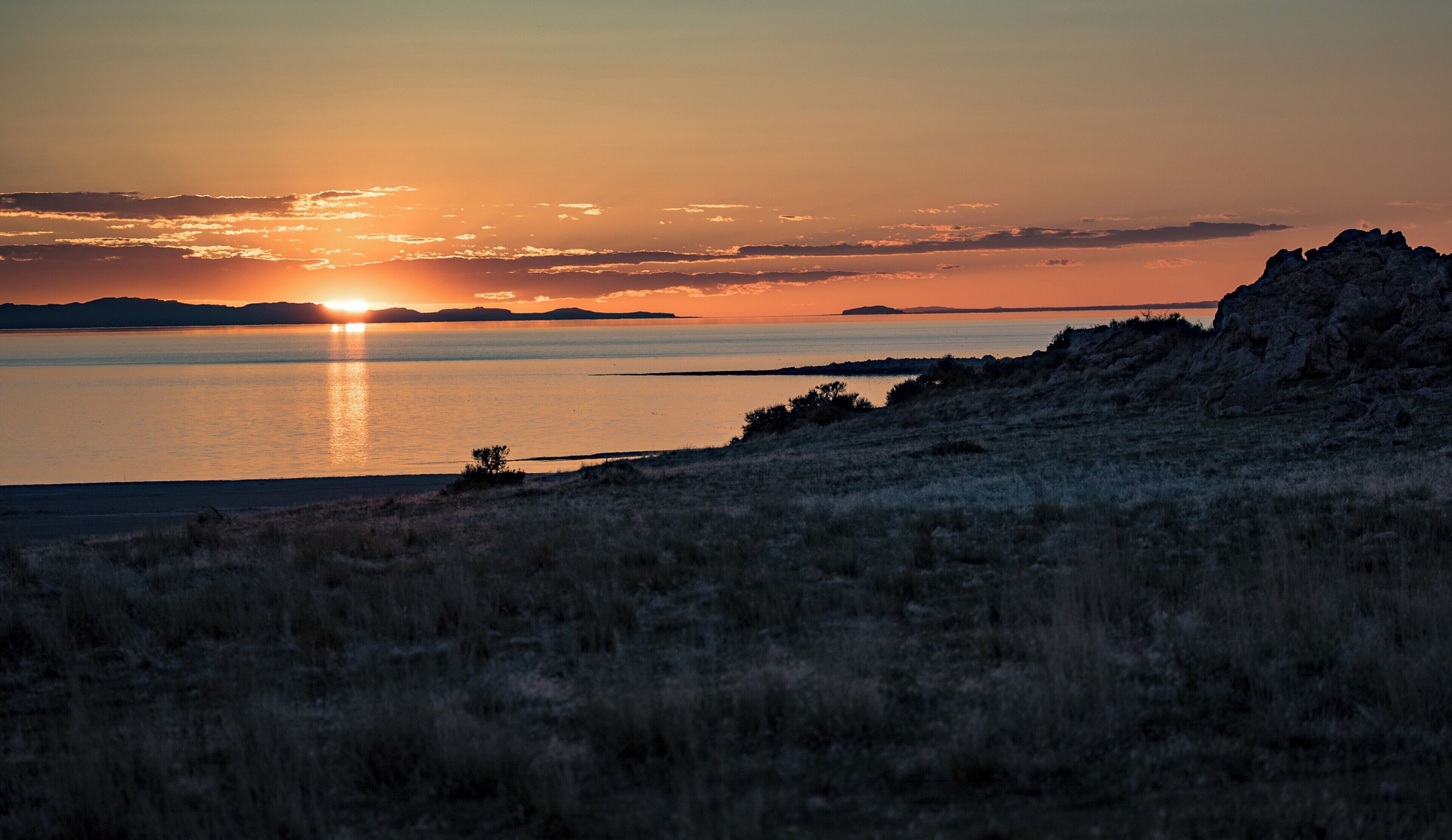 Antelope Island is beautiful state park just north of Salt Lake City on the Great Salt Lake. It is a nature reserve with bison, antelope (duh!) and some sweet Burrowing owls. This beach sunset is on White Rock Bay.

#LifeAtExpedia
#Beaches