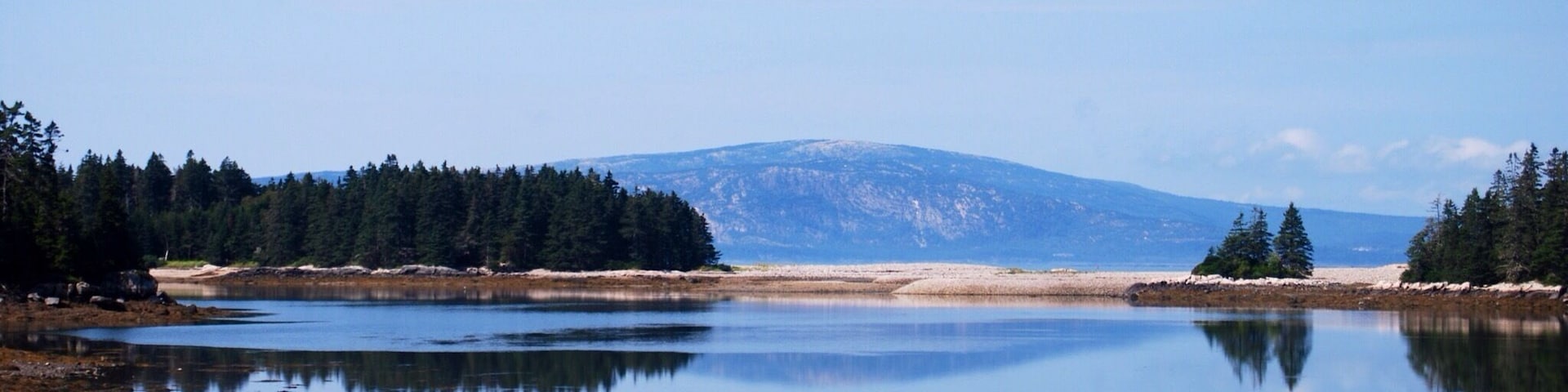 View fro the Schoodic area towards Cadillac Mountain.