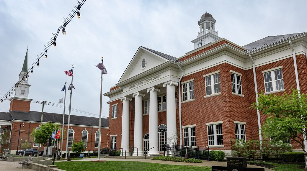 Government building in the rural city of Harrodsburg in Kentucky
