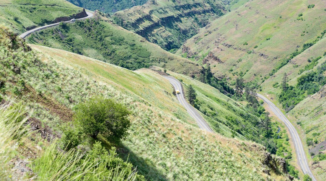 Washington highway 129 twists up Rattlesnake Grade in the Blue Mountains in the southeast of the state