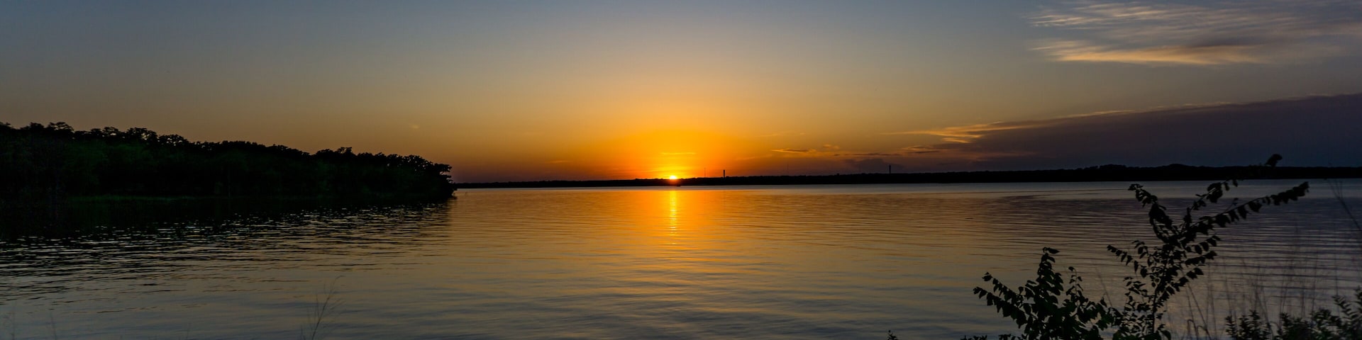 sunset on the lake