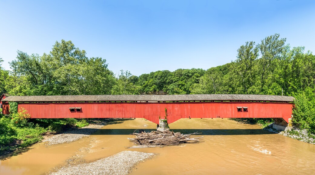 Deer's Mill Bridge on Sugar Creek - Montgomery County, Indiana