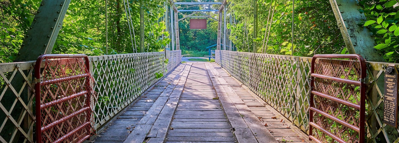 Old Iron Pedestrian Bride at Pershing State Park, MO