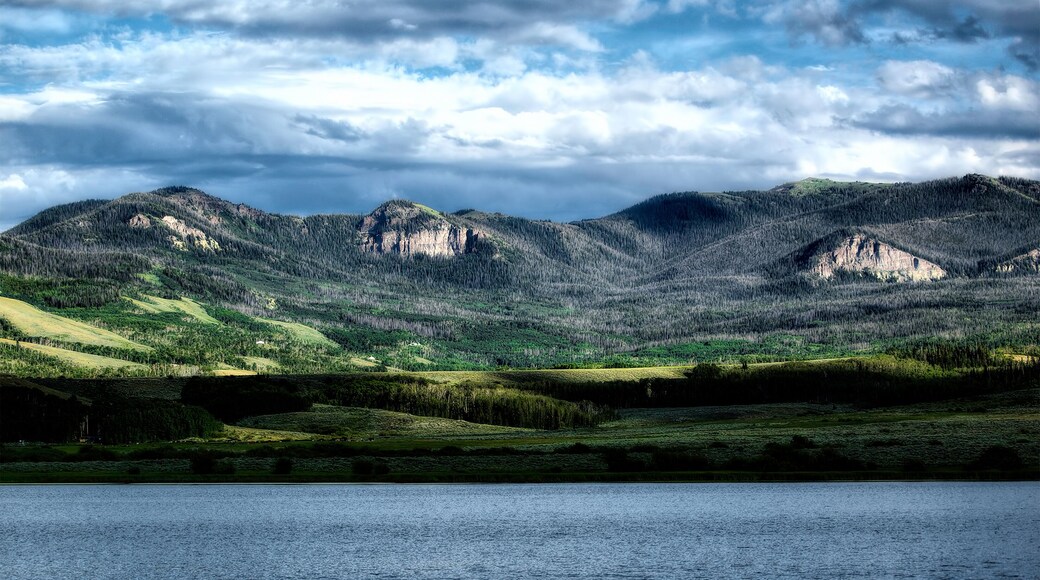 Midday Shadows Over Seymour Reservoir - Midday Shadows as the Clouds float Over Seymour Reservoir in North Park Colorado.