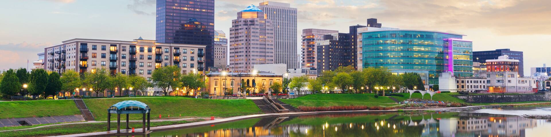 Dayton, Ohio, USA Cityscape on the Miami River