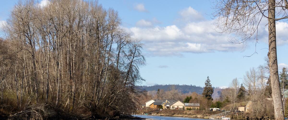 Columbia River at Cathlamet Washington State USA