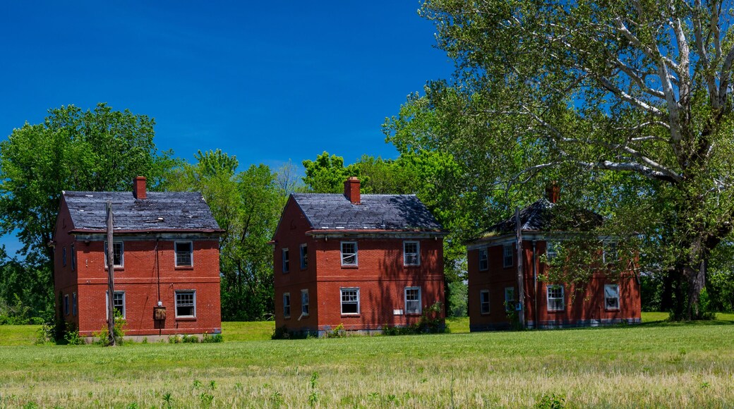 MAY 17 2019, GASCONADE COUNTY, MISSOURI USA Deserted factory in Gasconade County Missouri along trail where Lewis and Clark stopped