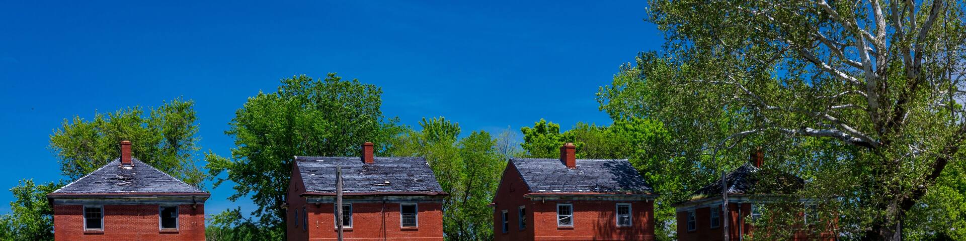 MAY 17 2019, GASCONADE COUNTY, MISSOURI USA Deserted factory in Gasconade County Missouri along trail where Lewis and Clark stopped