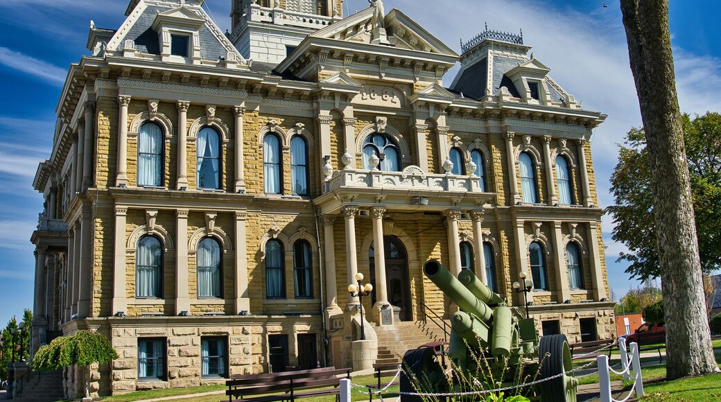 Guernsey County Courthouse is located on U.S. Route 40 in Cambridge, Ohio