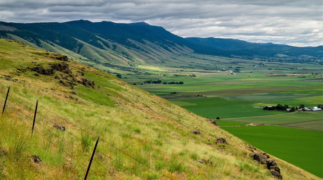Wallowa Mountains rising above the Grande Ronde Valley in Oregon, USA