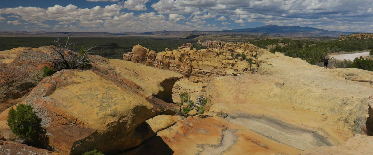 #BVSBLUE When standing on the tall sandstone cliffs looking over the Cibola National Forest I felt so small, the clouds were so big. I could see for miles and miles.