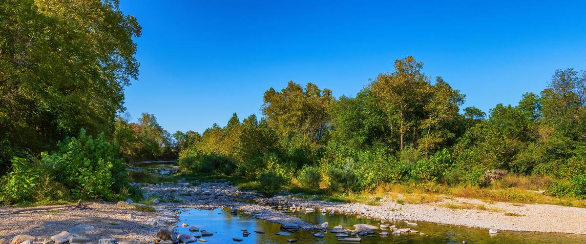Creek in Adair County, Stilwell, Oklahoma, United States
