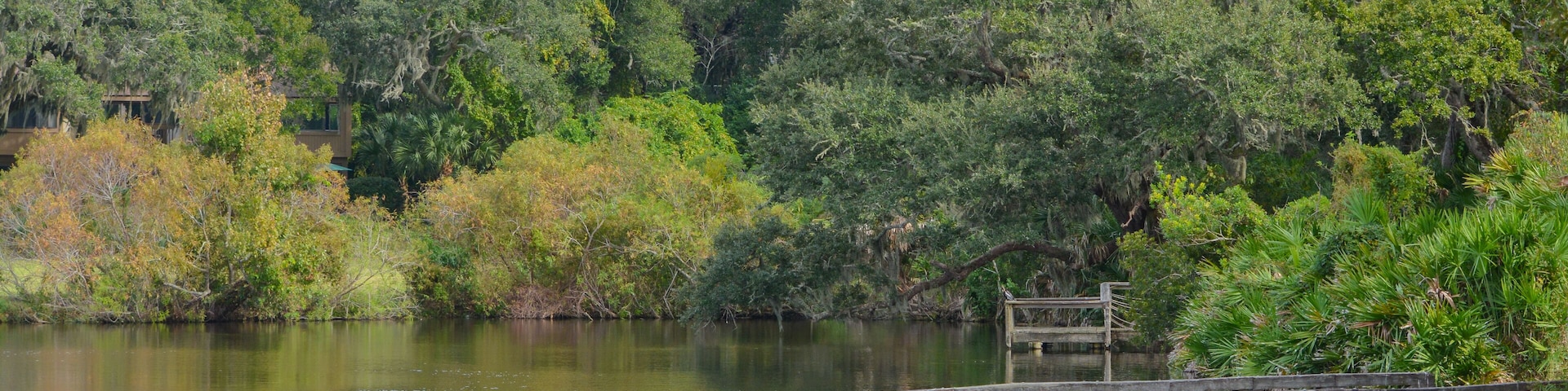 Wood bridge near Amelia Plantation in Nassau County, Florida.