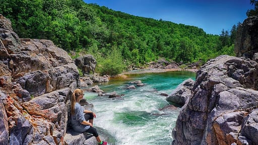 Incredible views and incredible hike all close to our current home... what's not to love? Regardless this beauty is worth the drive. #bestof5 #Missouri #stateparks #colorful #blue
Read more about this experience here: https://pagesoftravel.org/2016/05/20/johnson-shut-ins-state-park/