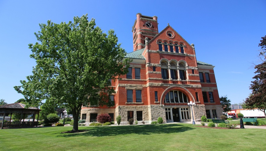 The Noble County Courthouse is a historic courthouse in Albion, Noble County, Indiana.