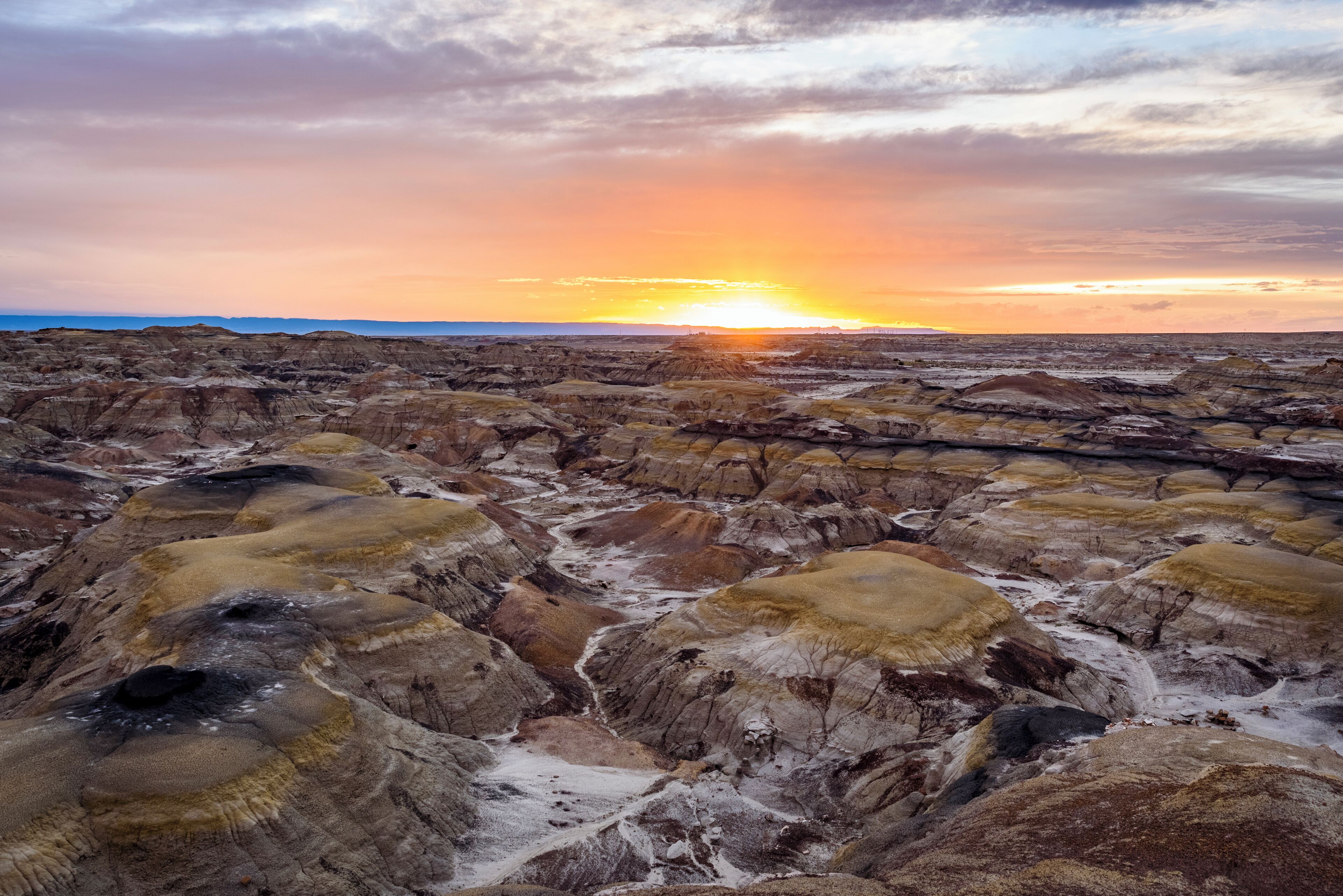 Sunset in the Bisti De Na Zin Wilderness.