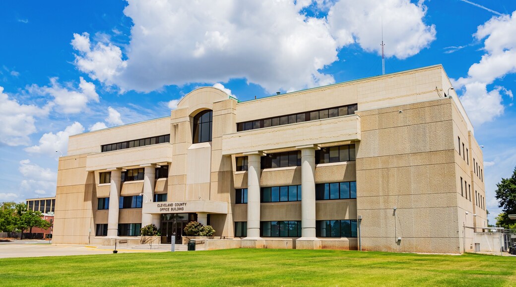 Sunny exterior view of Cleveland County Office Building