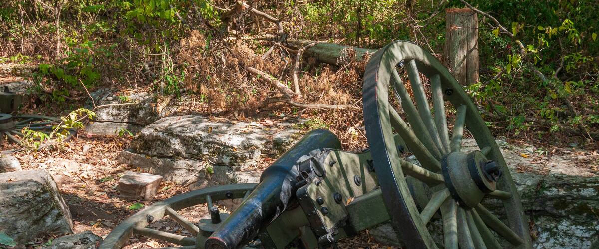 Cannon at Stones River National Battlefield in Rutherford County, Tennessee