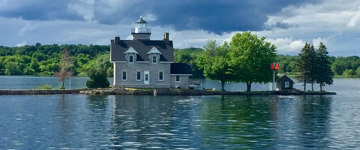 Located on the American side of the St Lawrence River this Lighthouse is actually located on 3 Islands that have been linked together by a series of causeways. It is no longer used but sure is pretty.