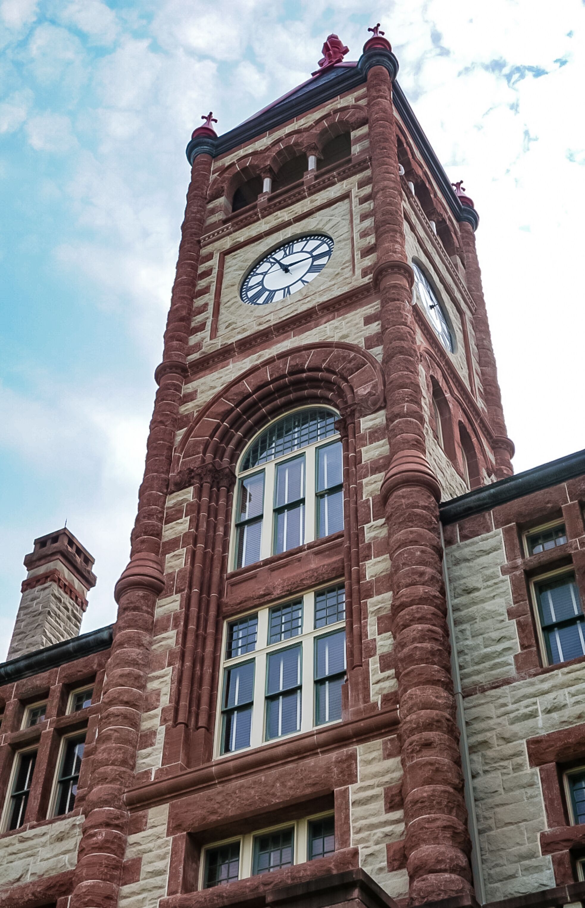 The Historical Landmark of the De Witt County Courthouse in Cuero, Texas along the Independence Trail