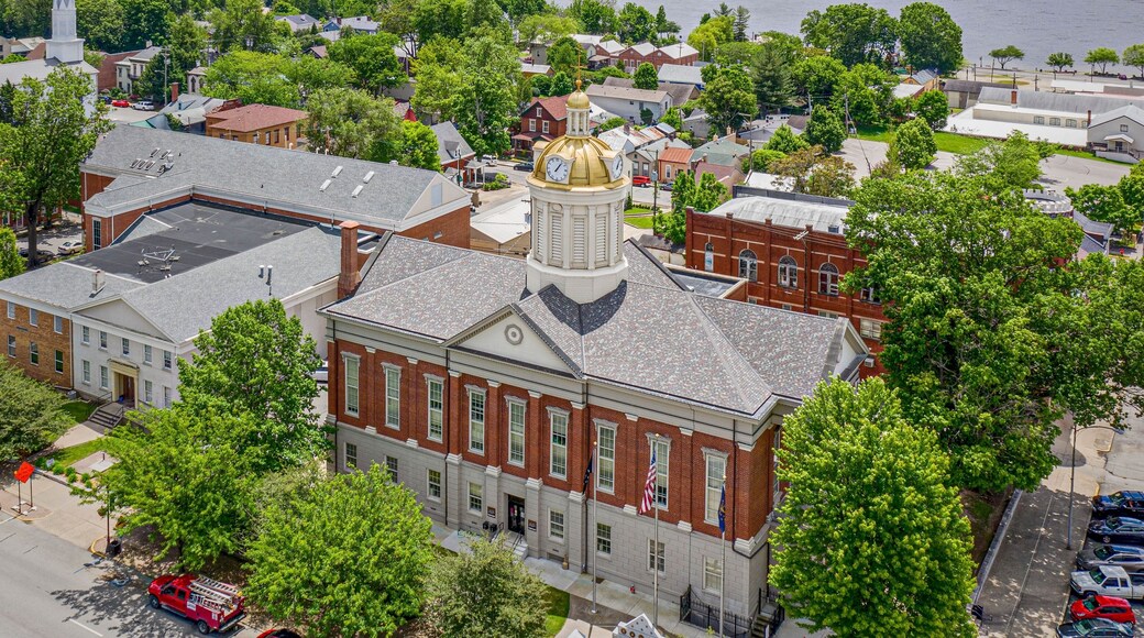 View of Jefferson County Courthouse in Madison. Indiana, United States.