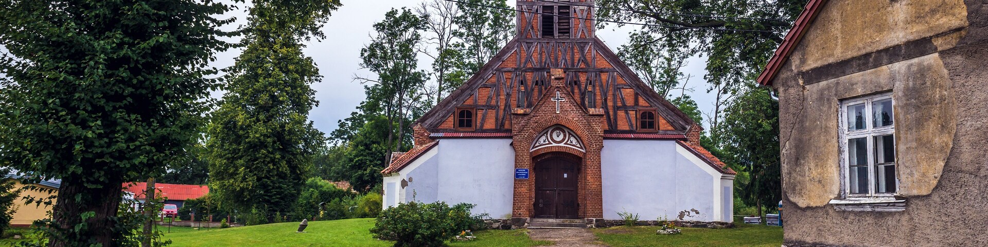 19th century Evangelical Church of Augsburg Confession in Ransk village, Mazury region of Poland