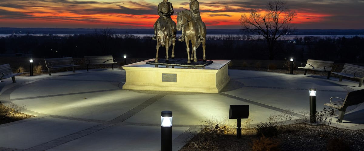 Joseph and Hyrum Smith suture near the Nauvoo temple