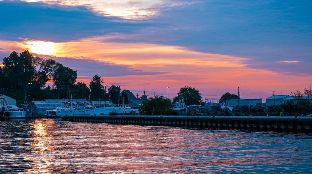 Fishing Tugs in Port Dover Harbour at Daybreak of a Late Spring Day