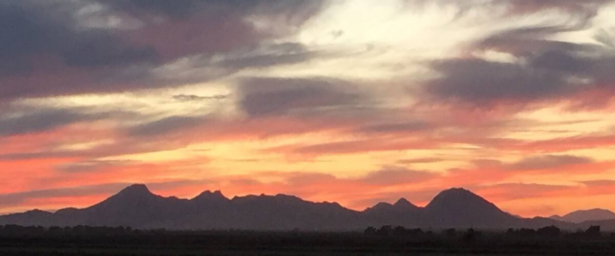 This is what I like to call my own personal mountain range. I live in Yuba City and these are the Sutter Buttes. I think this mountain range defines our small town. This is the smallest mountain range in the world:)