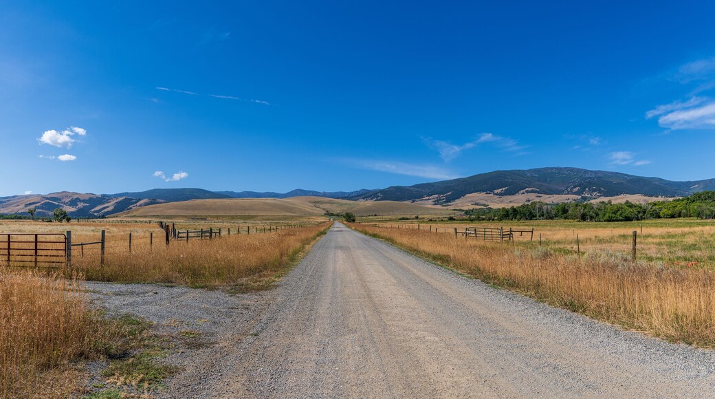Panorama of Montana Ranch Country in the Foothills of the Elkhorn Mountains near Winston, Montana, USA