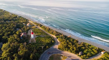 Nauset Beach with Nauset Light, aerial view