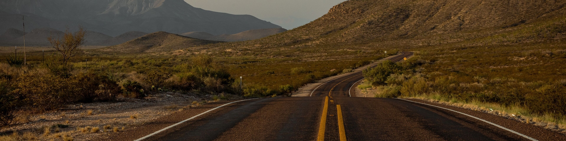 Road to nowhere in Culberson County, Texas.