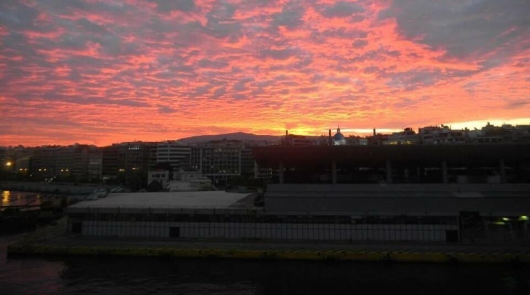 Fiery sunrise 🌅 Piraeus, Greece 🇬🇷