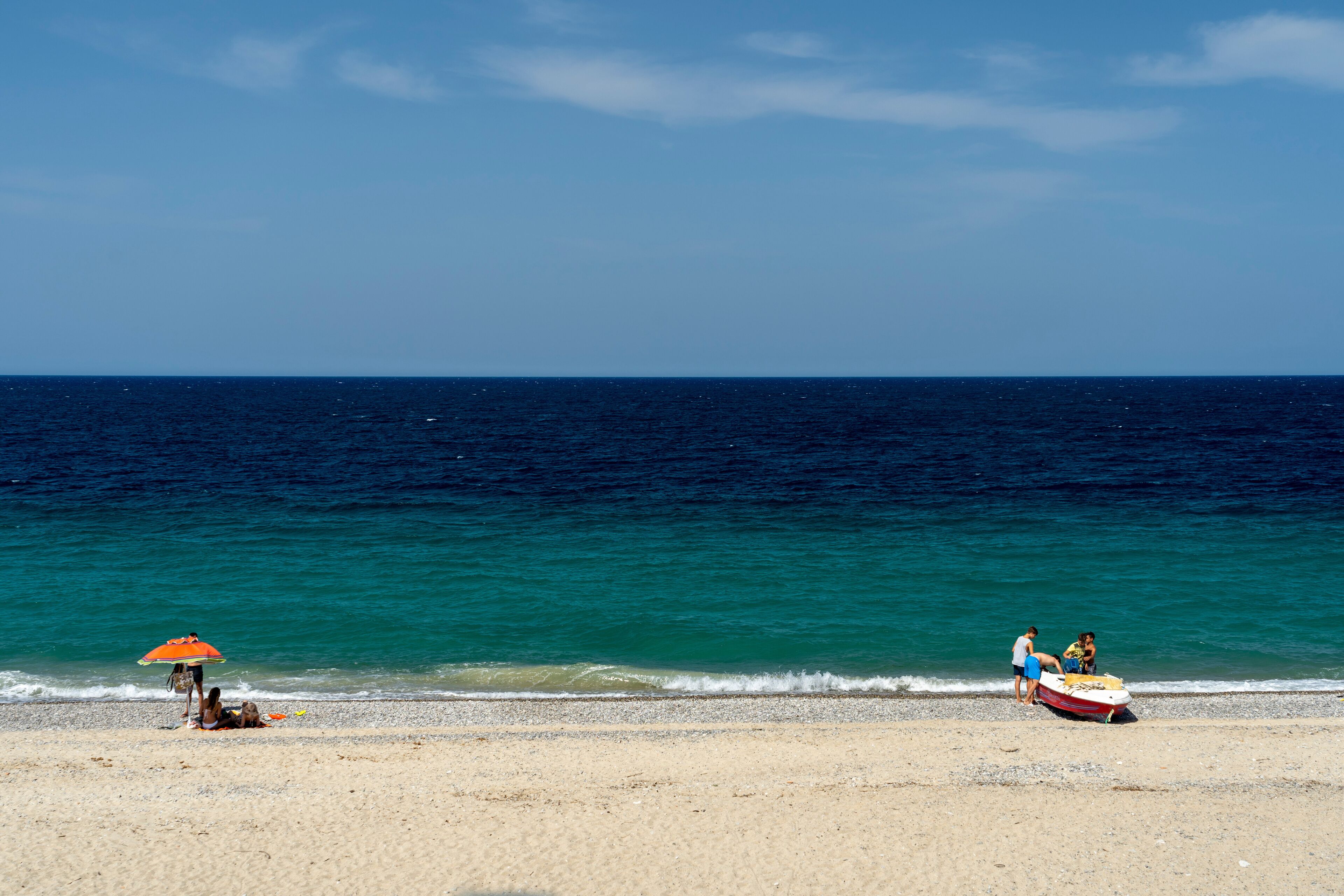 The beach of Schiavonea, Calabria, Italy