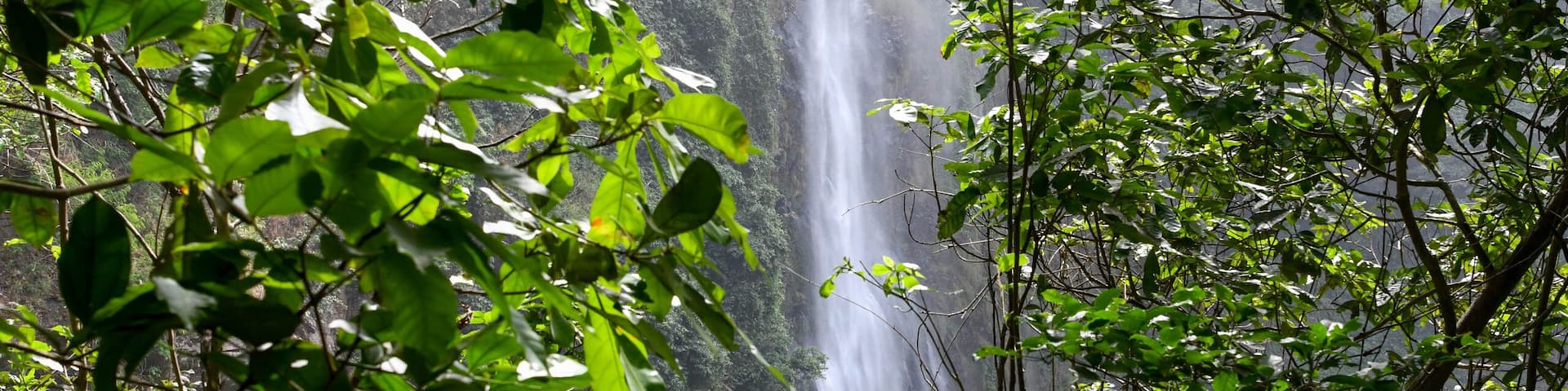 Wli Waterfalls in the middle of the mountains in Ghana.