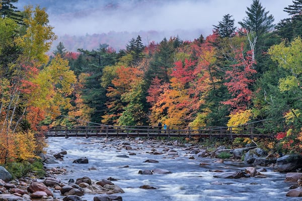 Autumn in the mountains of New Hampshire White Mountains on the Kancamagus Highway