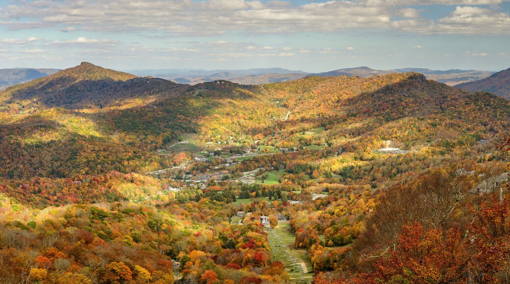 From the top of Sugar Mountain looking at Tyne Castle in Banner Elk North Carolina Blue Ridge Mountains