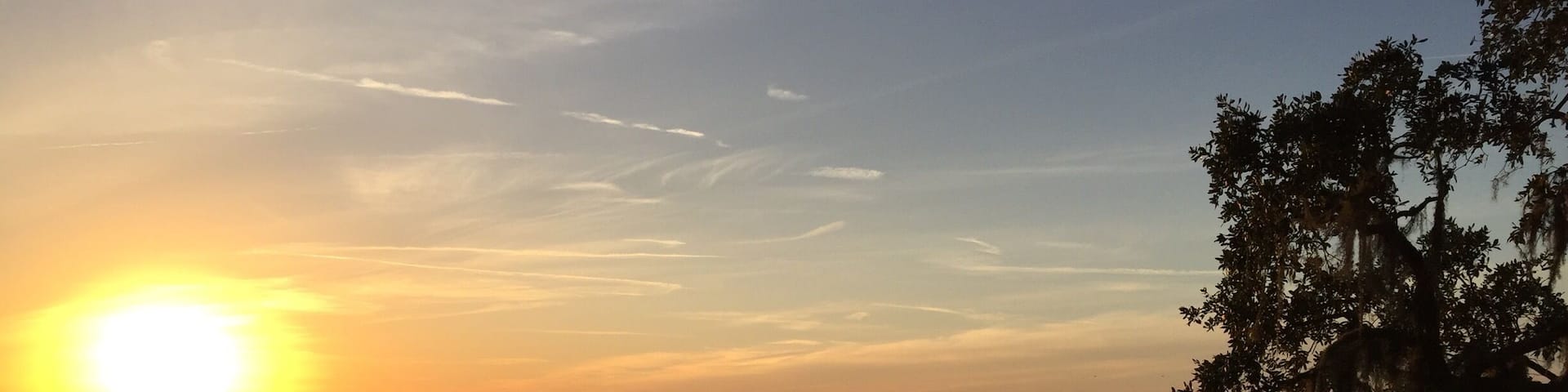 Sunset looking across the Moon River from Skidaway Island on the Georgia coast.