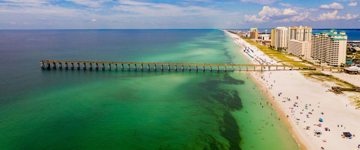 The Navarre Beach Pier in the Florida Panhandle.