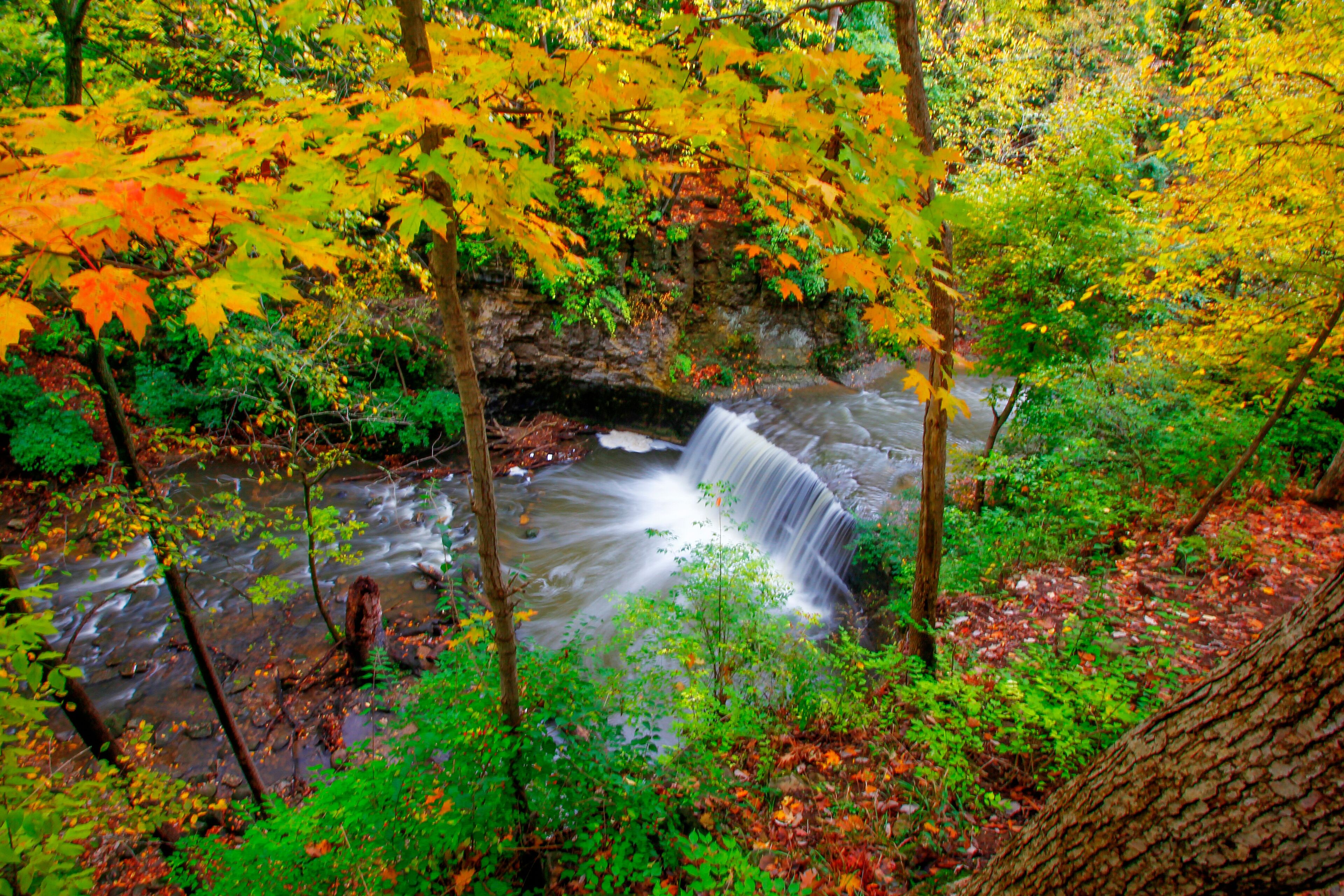 Indian Run Falls Park in Autumn, Dublin, Ohio