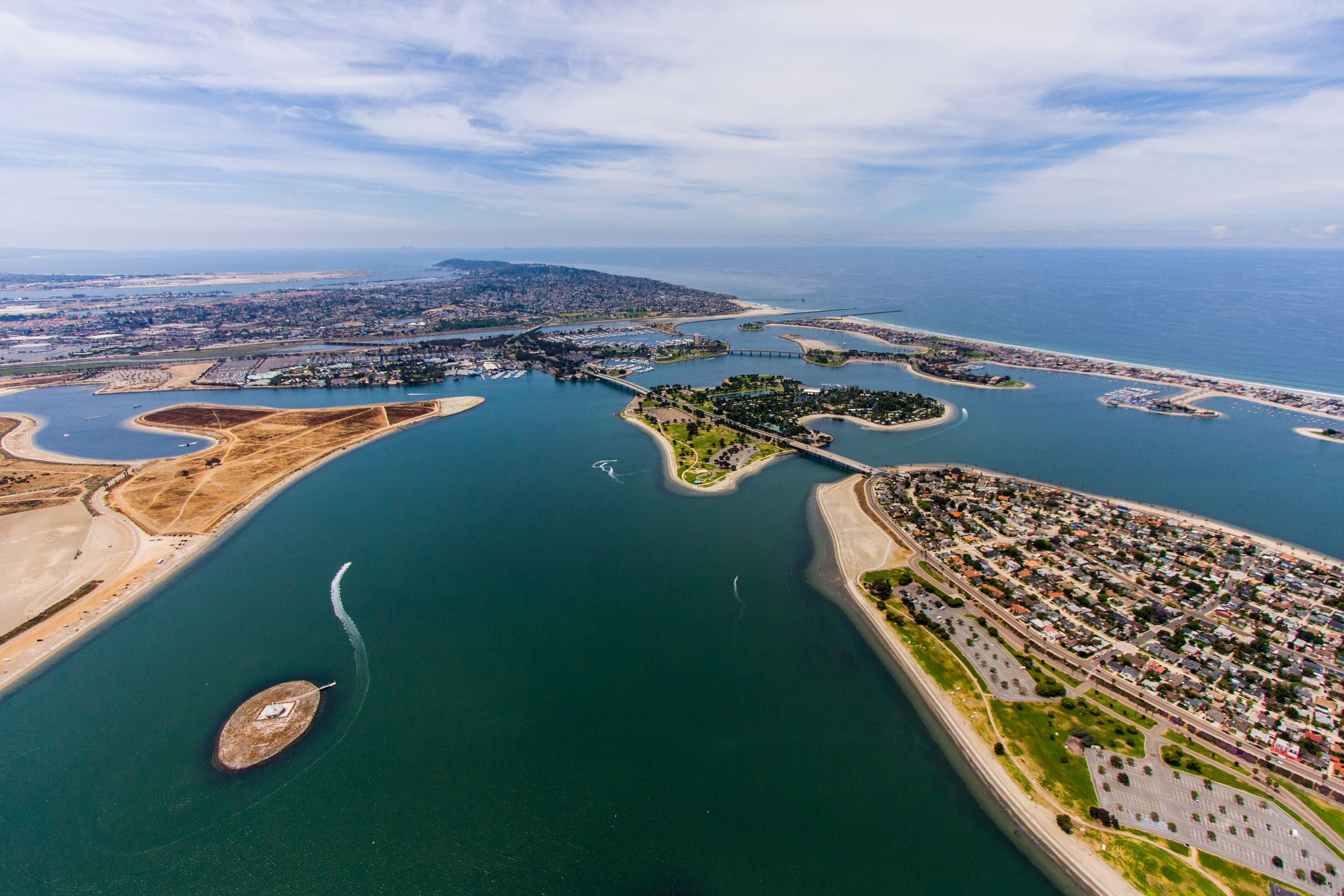 High above Mission Bay